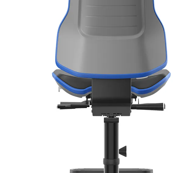 Ergonomska uredska stolica s plavim detaljima
