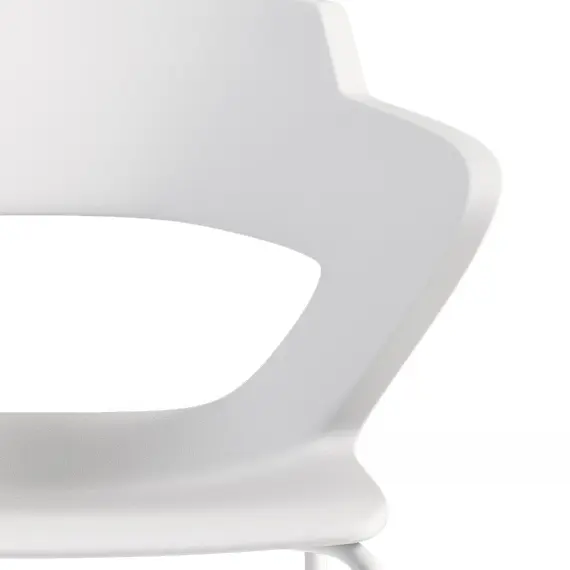 Detalj moderne bijele dizajnerske stolice