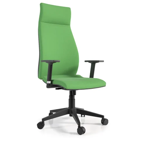Zelena ergonomska uredska stolica s kotačićima